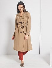 Trench femme, achat d'impers courts ou longs en ligne Trench femme court noir pas cher