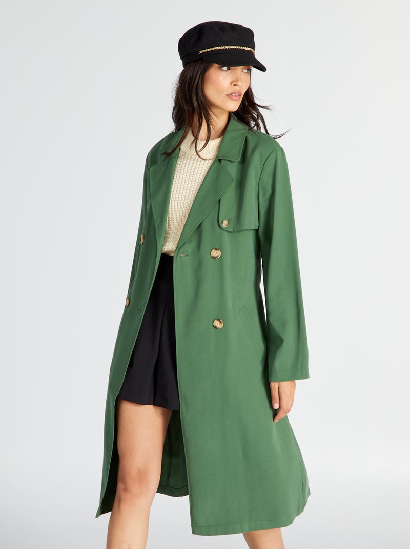 Trench fluide Vert - Kiabi
