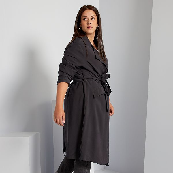 Trench Grande Taille Femme Gris Fonce Kiabi 40 00