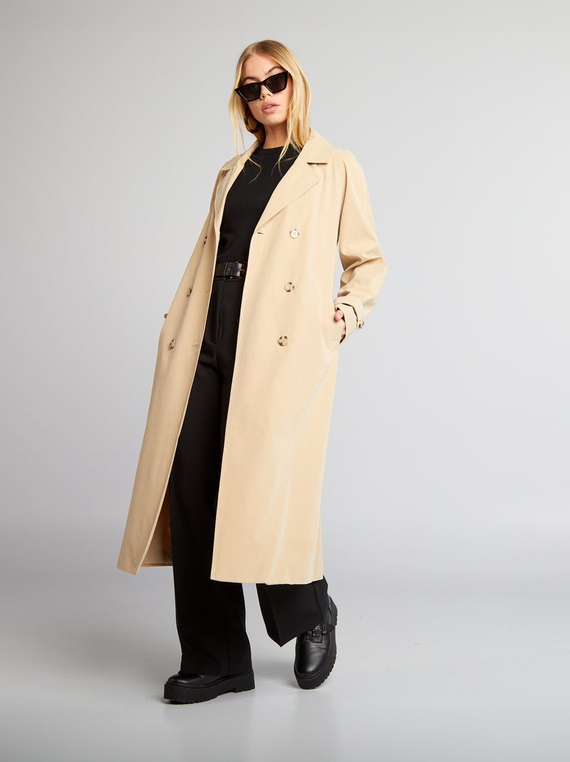 Trench 'JDY' avec ceinture Beige - Kiabi