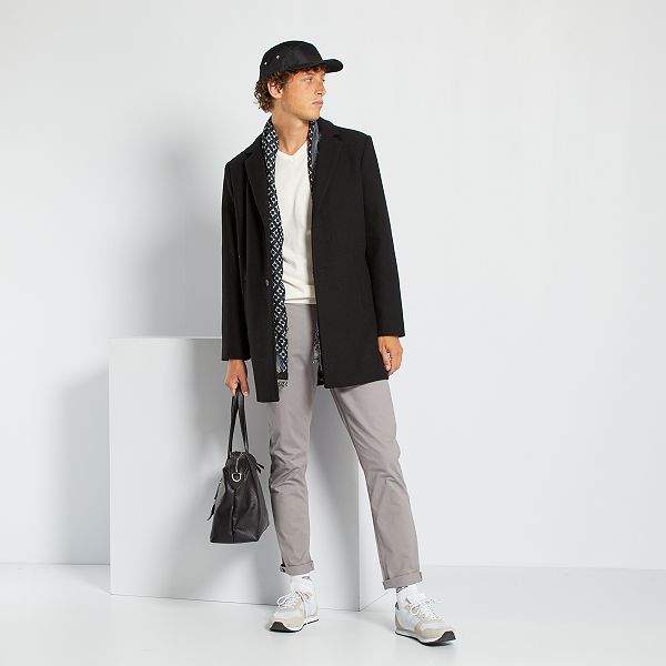 Trench Lainage Homme Noir Kiabi 45 00