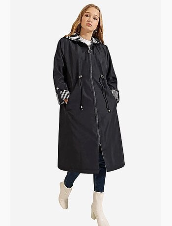 Trench long à capuche zippé bdart