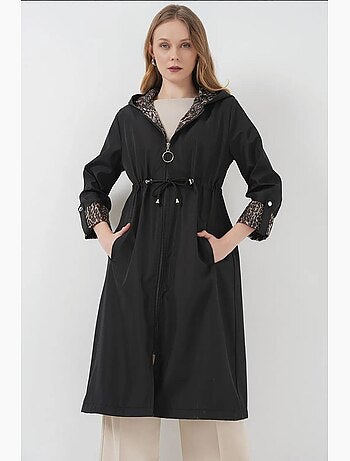 Trench long à capuche zippé bdart