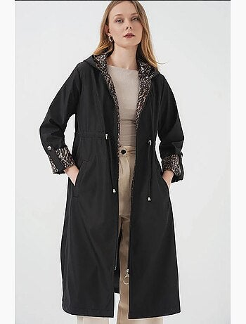 Trench long à capuche zippé bdart