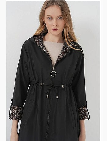 Trench long à capuche zippé bdart
