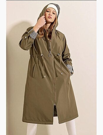 Trench long à capuche zippé bdart