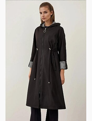 Trench long à capuche zippé bdart