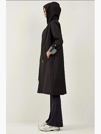Trench long à capuche zippé bdart