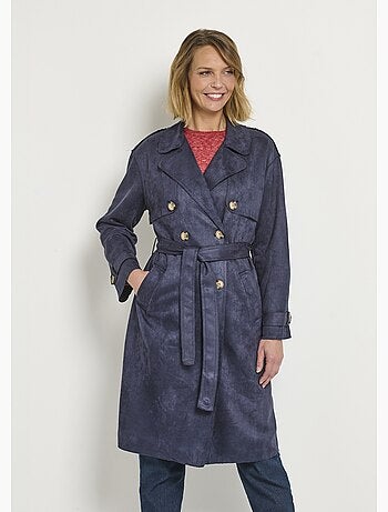 Trench long aspect suédine - AFIBEL