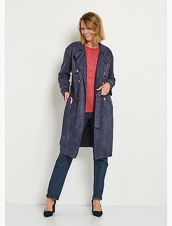 Trench long aspect suédine - AFIBEL