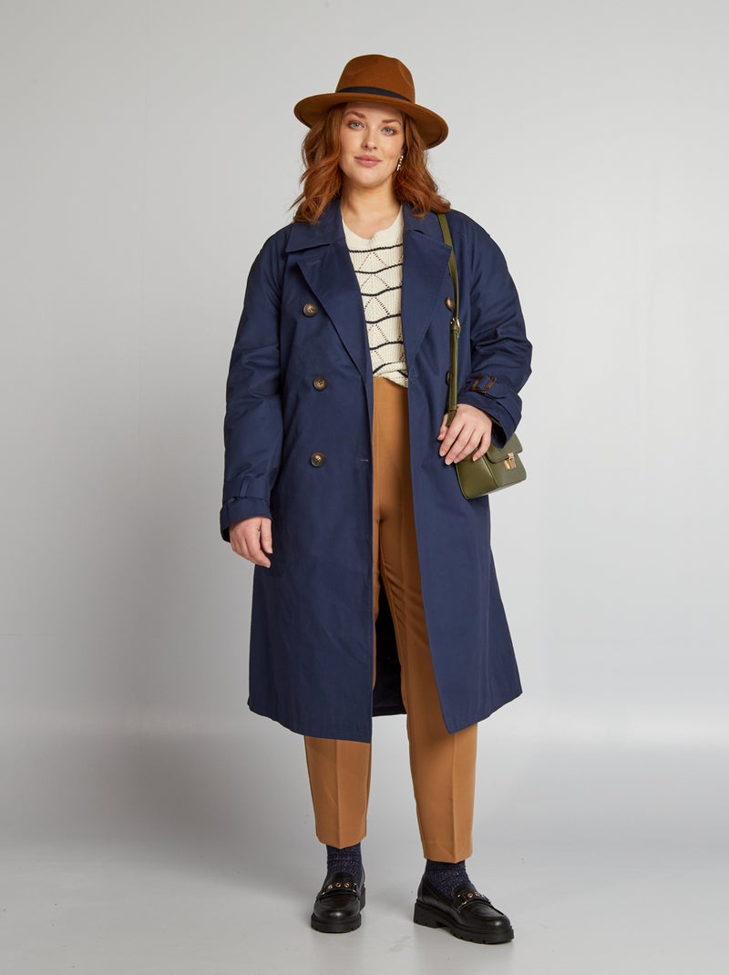 Trench long Bleu marine - Kiabi
