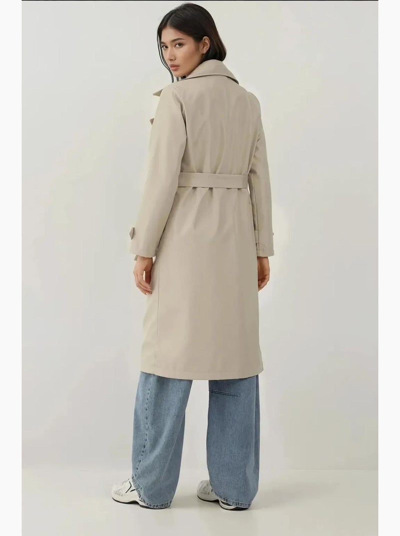Trench long ceinturé à manches longues bdart Beige argile - Kiabi