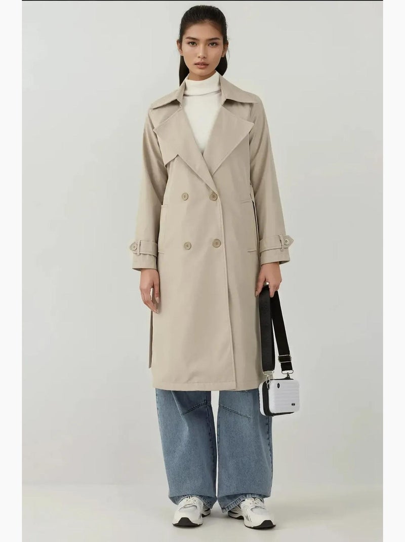 Trench long ceinturé à manches longues bdart Beige argile - Kiabi