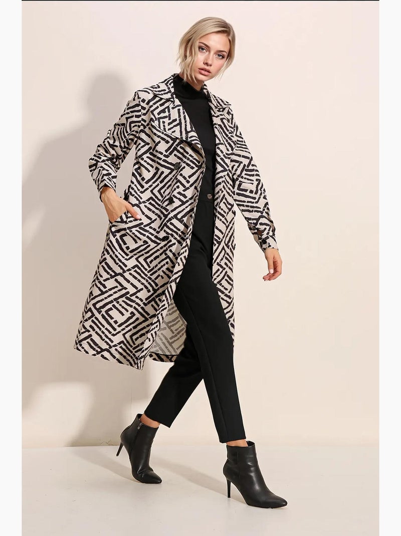 Trench long ceinturé bdart Blanc - Kiabi