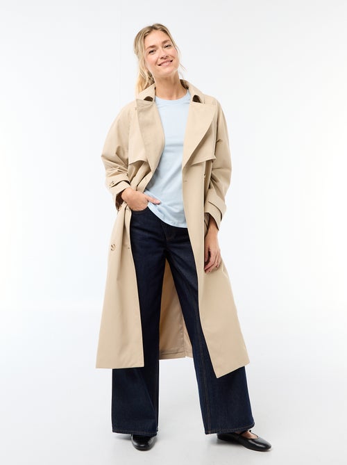 Trench long double boutonnage - Kiabi