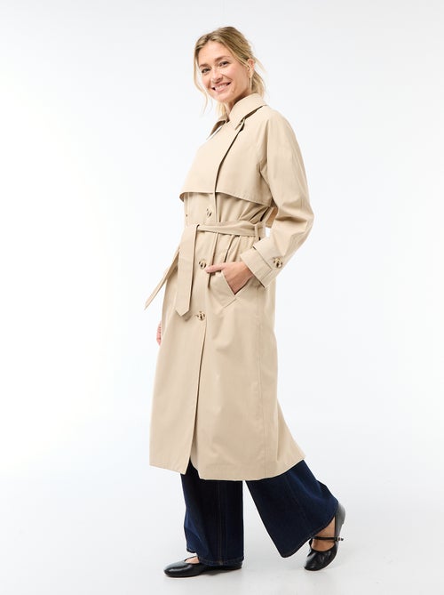 Trench long double boutonnage - Kiabi