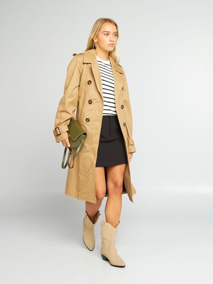 Trench long uni Camel - Kiabi