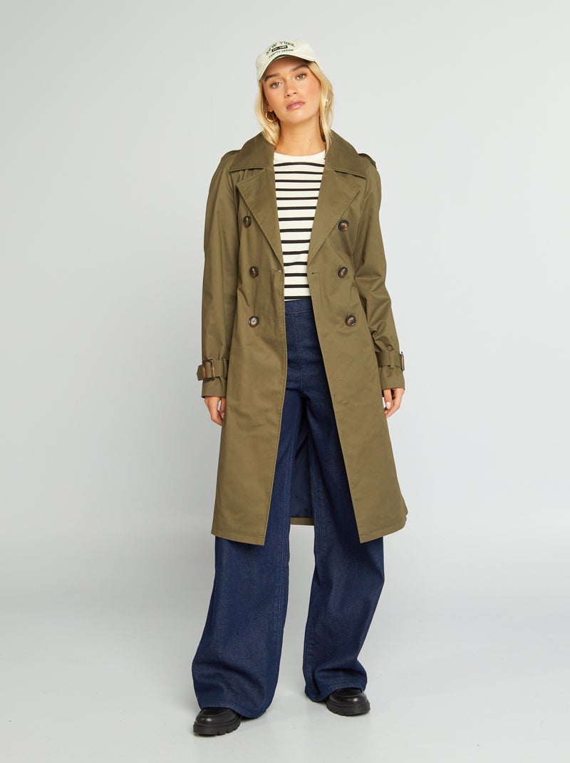 Trench long uni Kaki - Kiabi