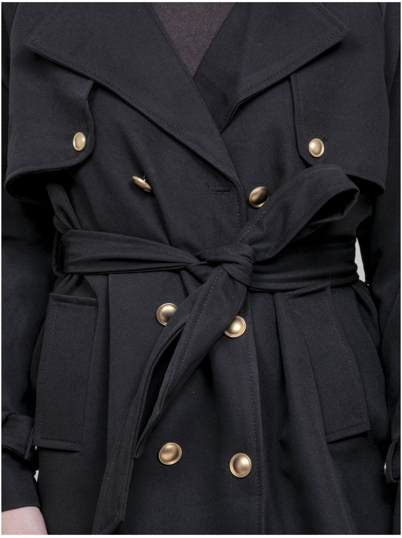 Trench long UNZILE Noir - Kiabi