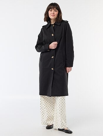 Trench mi-long à col chemiser
