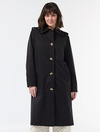 Trench mi-long à col chemiser