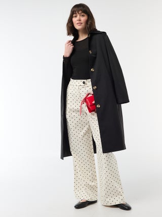 Trench mi-long à col chemiser