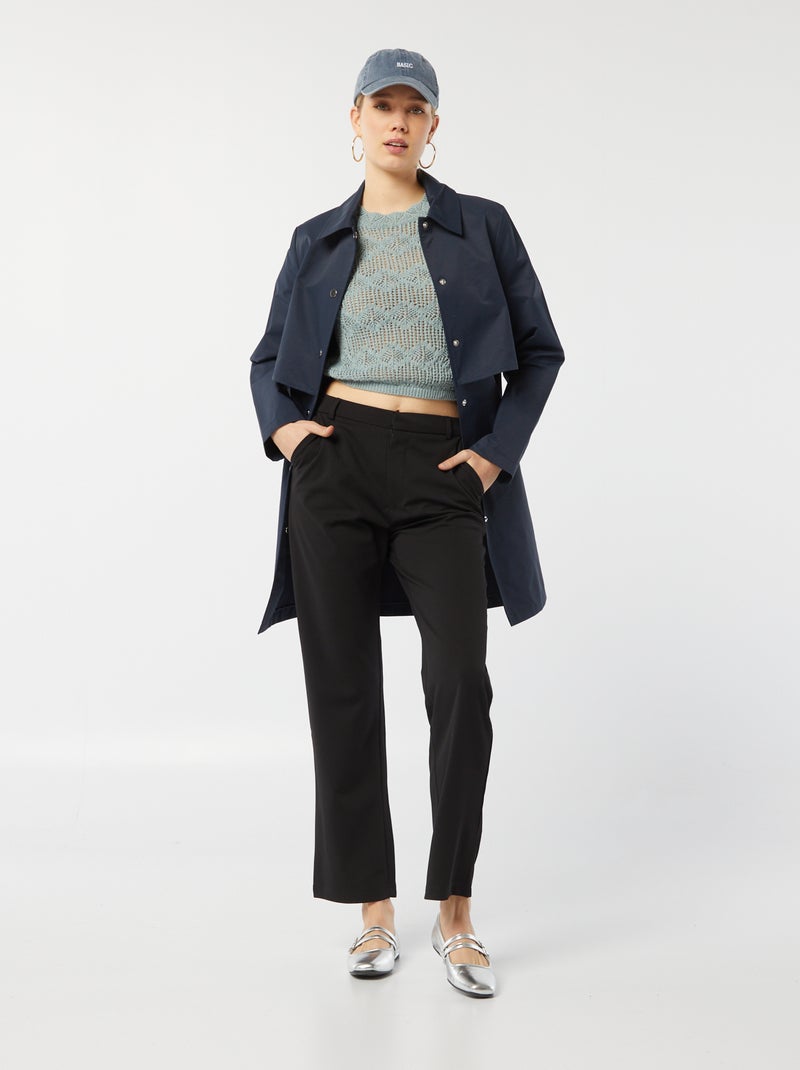 Trench mi-long à pressions Marine - Kiabi