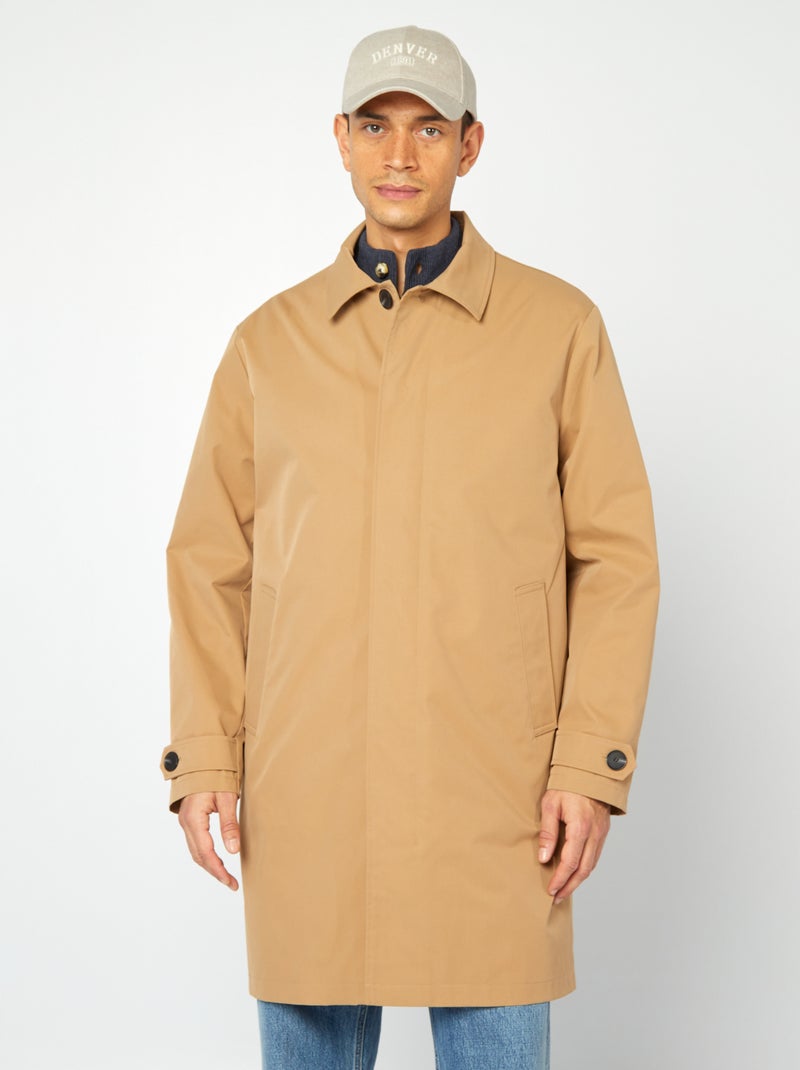 Trench mi-long avec veste matelassée sans manche à l'intérieur Beige - Kiabi