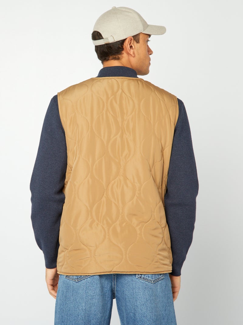 Trench mi-long avec veste matelassée sans manche à l'intérieur Beige - Kiabi