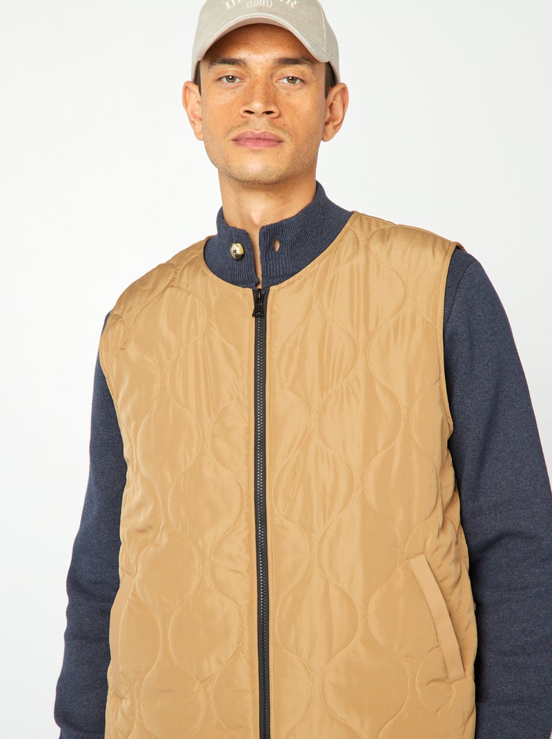 Trench mi-long avec veste matelassée sans manche à l'intérieur Beige - Kiabi