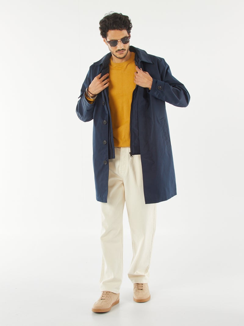 Trench mi-long avec veste matelassée sans manche à l'intérieur BLEU - Kiabi