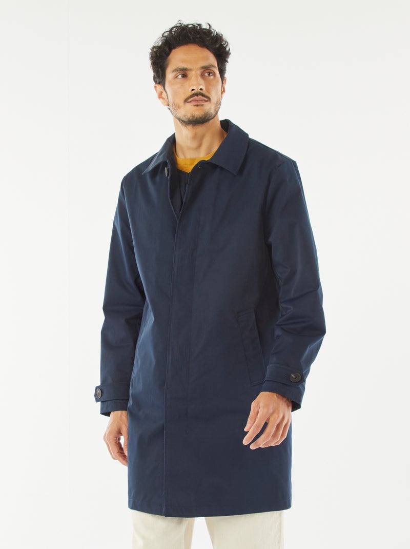 Trench mi-long avec veste matelassée sans manche à l'intérieur BLEU - Kiabi