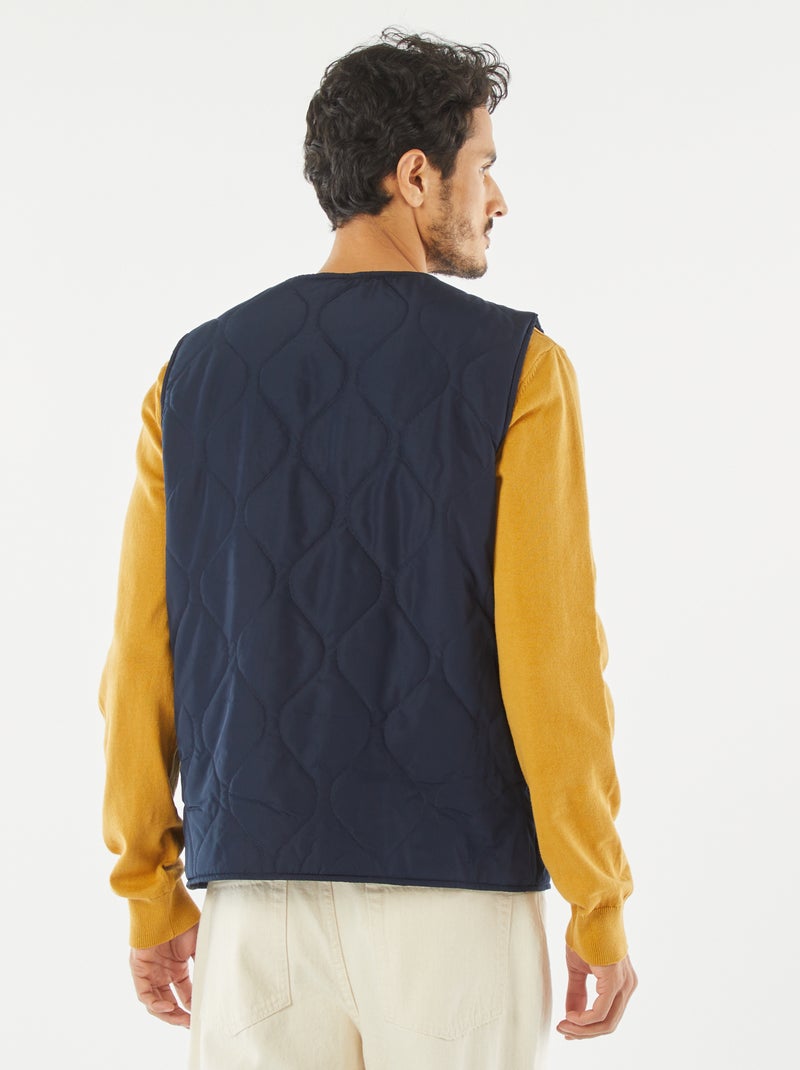 Trench mi-long avec veste matelassée sans manche à l'intérieur BLEU - Kiabi