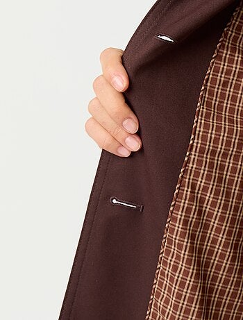 Trench mi-long doublure intérieure
