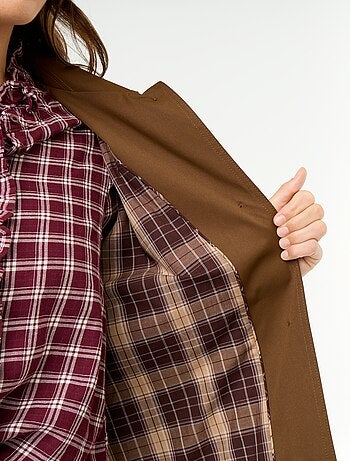 Trench mi-long doublure intérieure