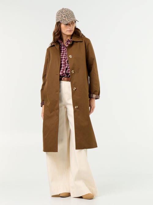 Trench mi-long doublure intérieure - Kiabi Trench mi-long doublure intérieure - Kiabi