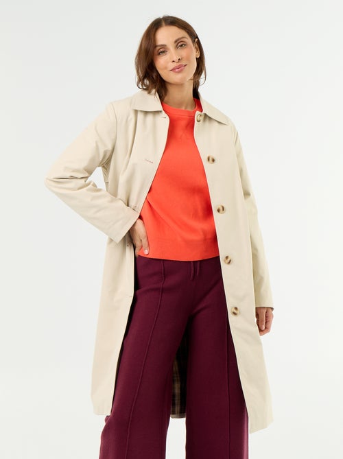Trench mi-long doublure intérieure - Kiabi Trench mi-long doublure intérieure - Kiabi