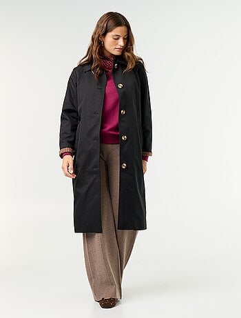 Trench mi-long doublure intérieure