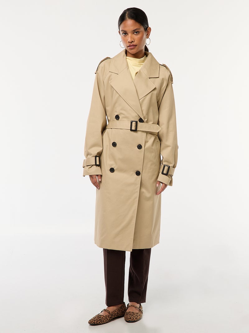 Trench mi-long léger Beige - Kiabi