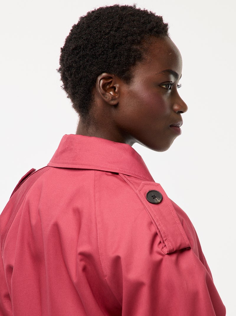 Trench mi-long léger Rouge - Kiabi