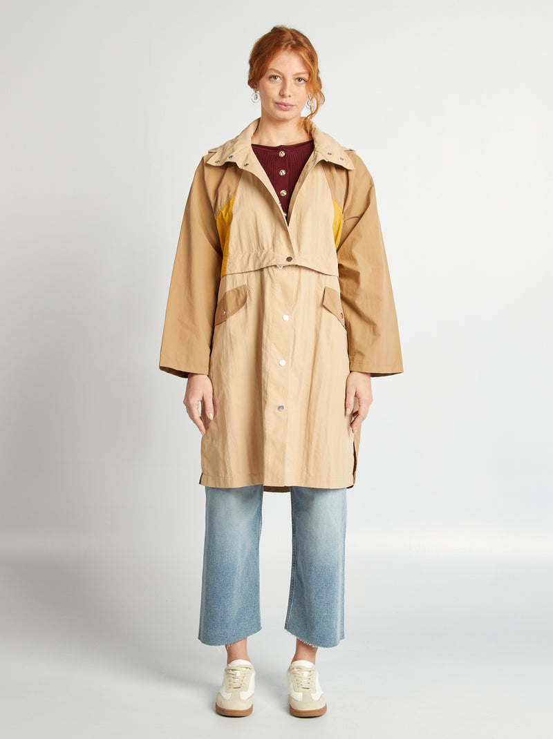 Trench oversize 2 en 1 Beige/jaune - Kiabi