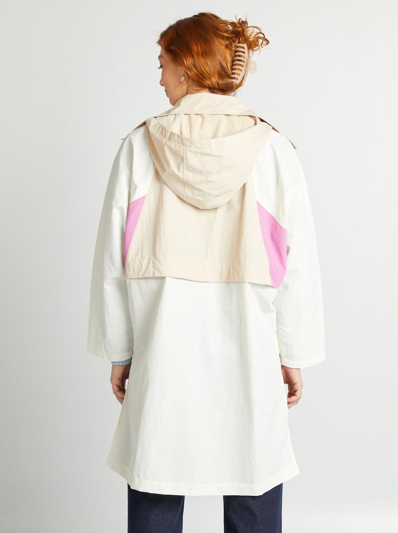Trench oversize 2 en 1 Beige/rose - Kiabi