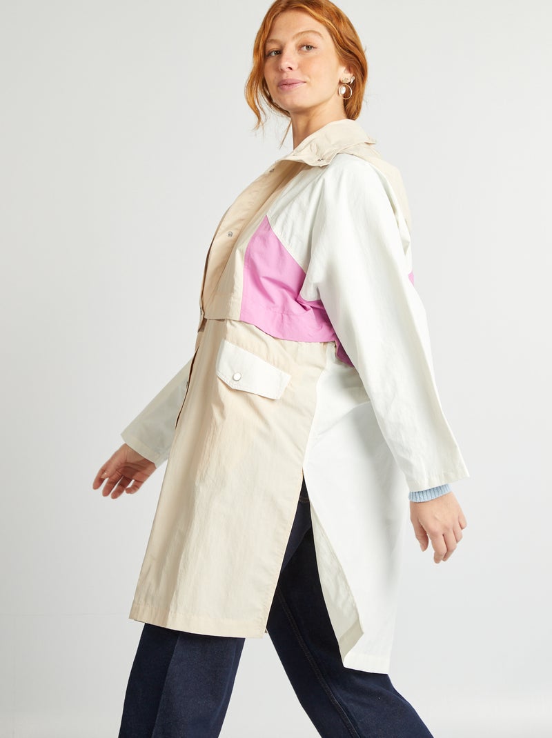 Trench oversize 2 en 1 Beige/rose - Kiabi