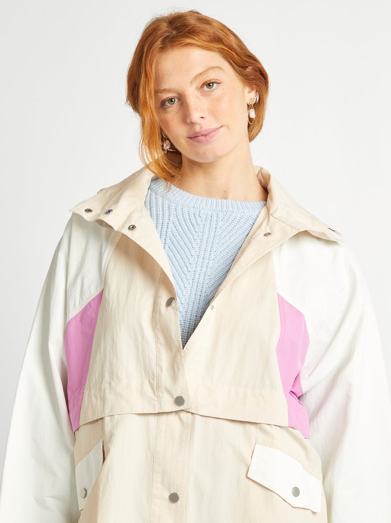 Trench oversize 2 en 1 Beige/rose - Kiabi