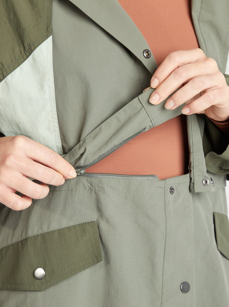 Trench oversize 2 en 1 Gris/kaki - Kiabi