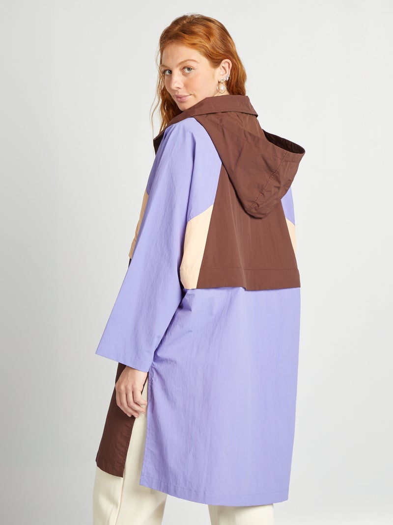 Trench oversize 2 en 1 Marron/violet - Kiabi