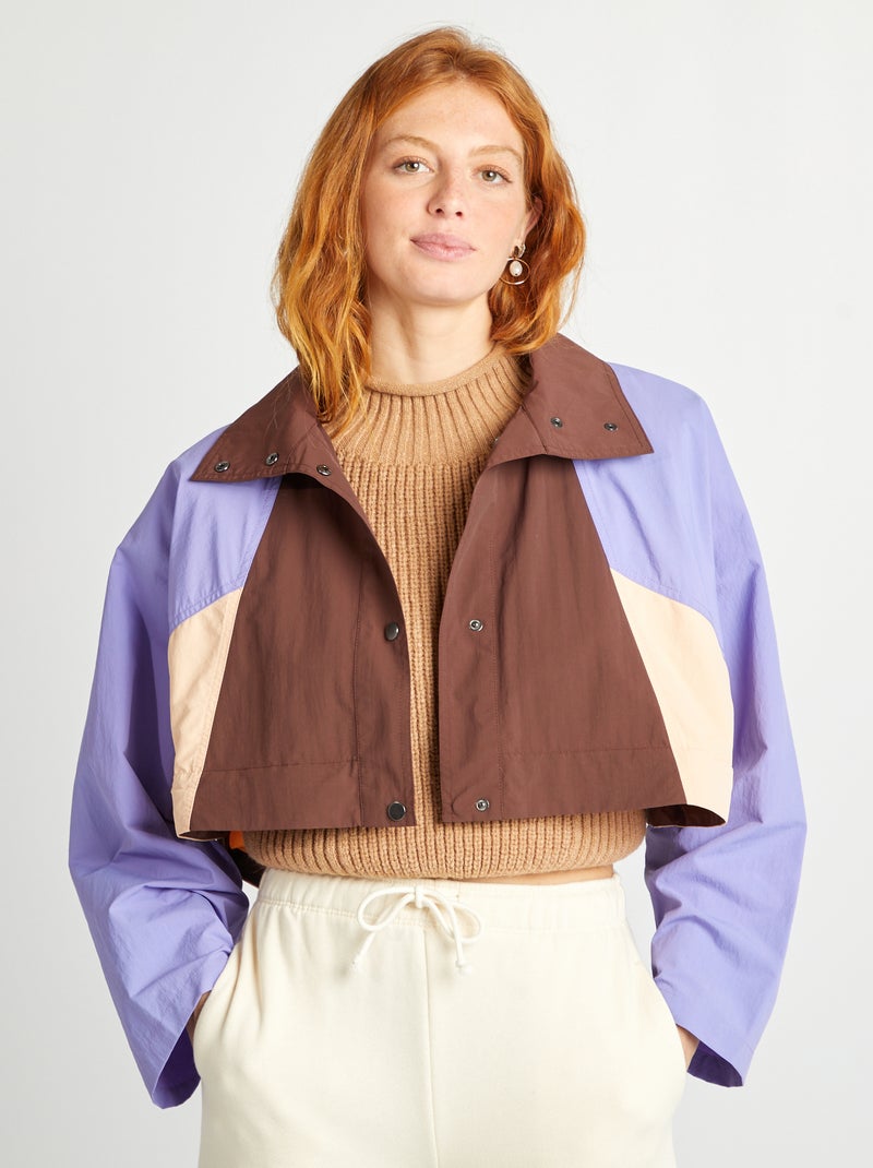 Trench oversize 2 en 1 Marron/violet - Kiabi