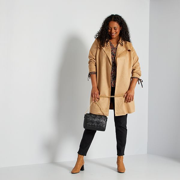 Trench Suedine Femme Beige Kiabi 40 00