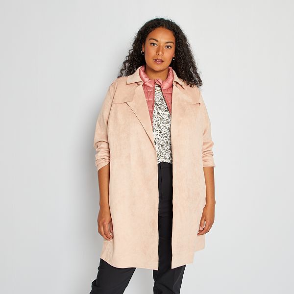 Trench Suedine Femme Rose Kiabi 32 00