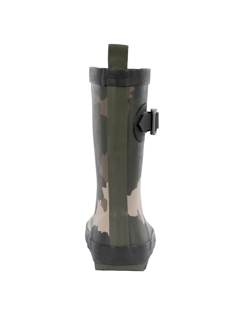 Trespass - Bottes de pluie en caoutchouc PUDDLE Noir Vert Noir - Kiabi